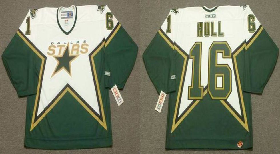 2019 Men Dallas Stars #16 Hull Green CCM NHL jerseys->dallas stars->NHL Jersey